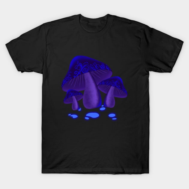 Mushroom Glow in The Dark T-Shirt by Introvert Home 